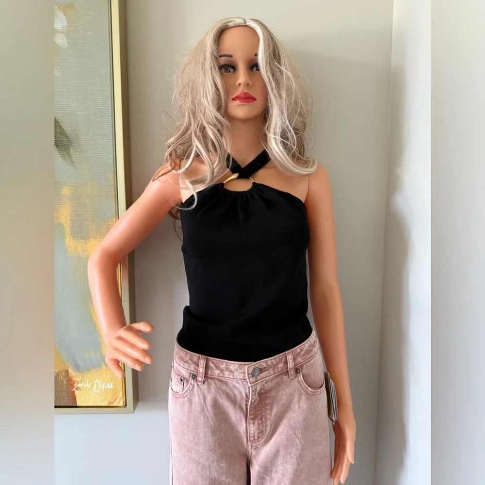 NWT Michael Kors Gorgeous and Stylish Wide-Leg Jeans in Gorgeous Dusty Pink! - Picture 5 of 13